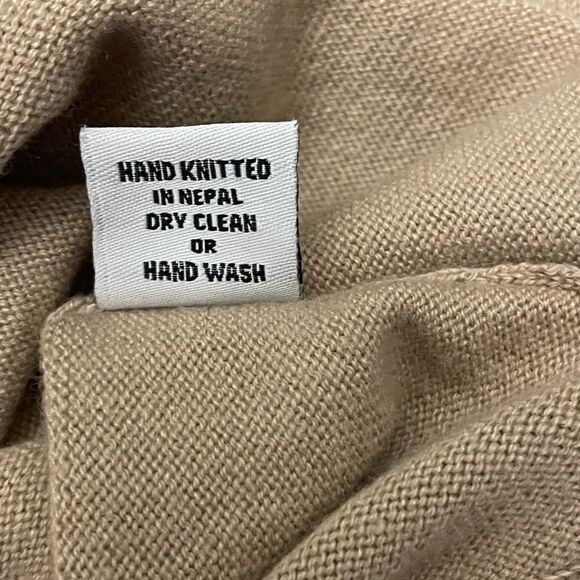 Diane Snyder Silk/Cashmere Hand Knit Tan Sweater size Small - Picture 5 of 5